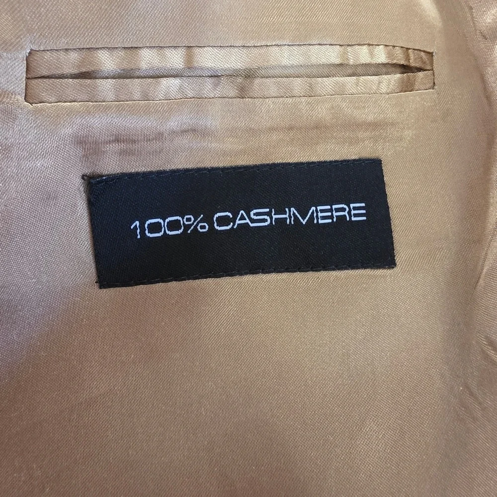 Haspel Blazer Sport‎ Coat B1002 100% Cashmere 2-Button 46L Camel Brown Luxury
